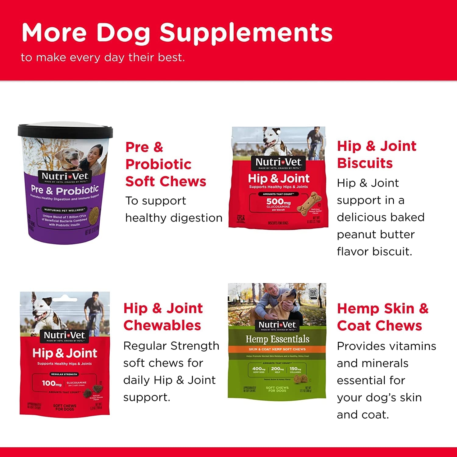 Advanced Strength Hip & Joint Chewable Dog Supplements - BIG FRENCHIES