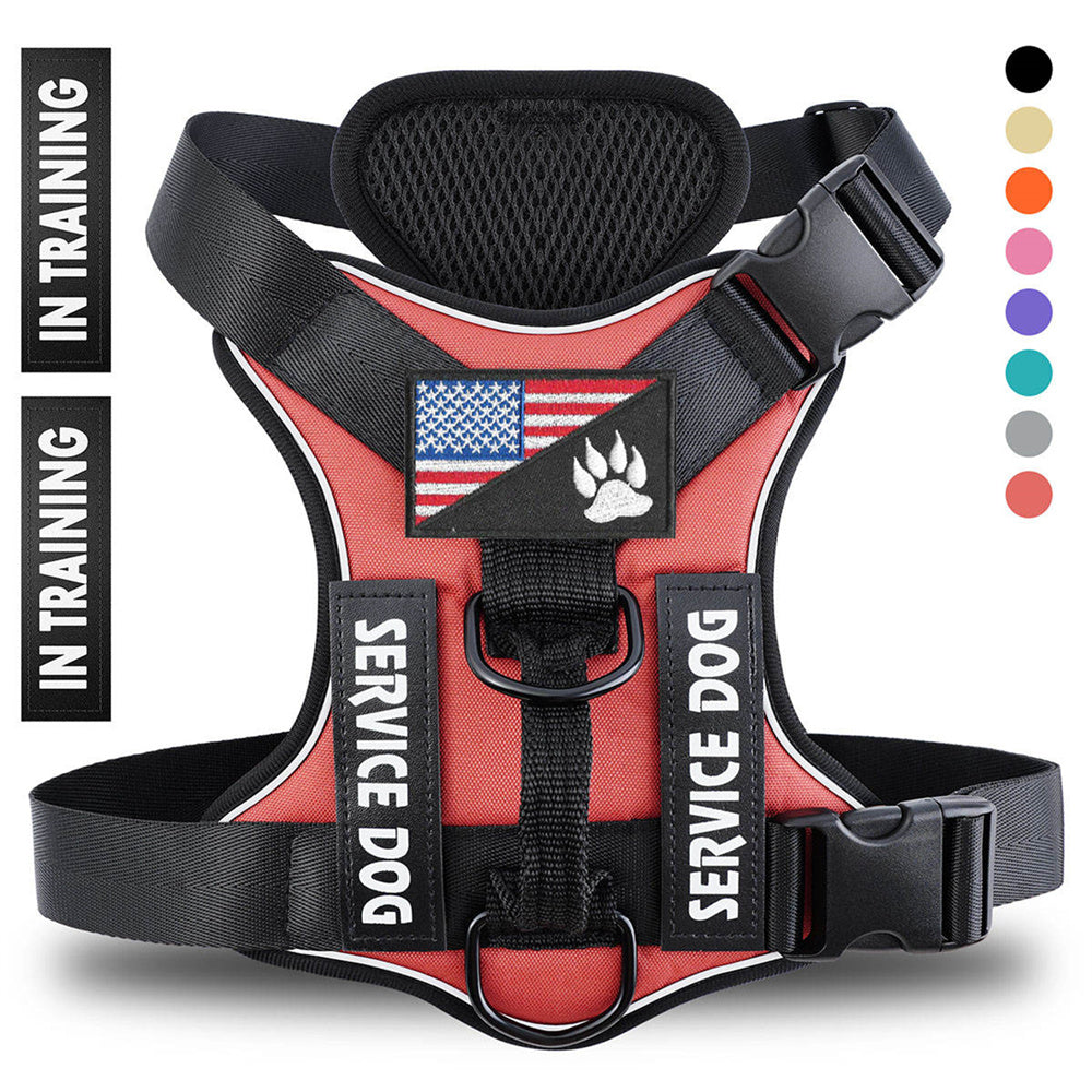 Reflective Breathable Solid Color Polyester Dog Strap