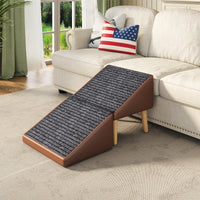 3-in-1 Dog Ramp 18.89"×17.91"×20.08" with Storage – Pet Stairs for Senior & Injured Dogs & Cats, Hidden Storage Footstoo