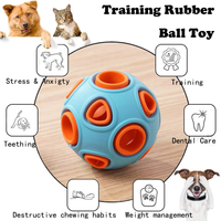 Dog Rubber Ball With Bell Sound, 2-Pack, Interactive Pet Chew Toy For Puppies And Small Dogs.Please Note That Both Items