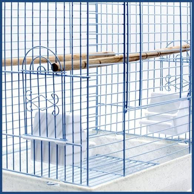 Cockatiel & Small Parrot Starter Kit with Birdcage, Cover, and Accessories – Perfect for Cockatiels, Conures, and Small Parrots – Square Dome – White - BIG FRENCHIES