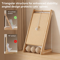 Only Self Pickup---L Rattan Cat Scratching Post With Ball Attachment