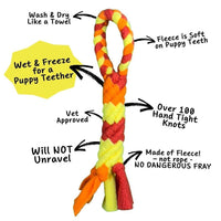 Interactive Tug & Treat-Dispenser Toy for Dogs Teething Relief Orange
