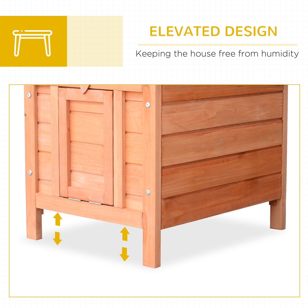 Small Wooden Rabbit Hutch Bunny Cage Guinea Pig Cage Duck House Dog House with Openable & Waterproof Roof, for Rabbits, 