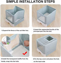 Front-entry Enclosed Extra-large Cat Litter Box With A Litter Collection Cover And A Large Scoop For Cats
