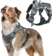 No Pull Tactical Dog Harness Molle Vest Adjustable Medium Large Dogs