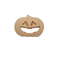 Pumpkin Jack-O-Lantern Wooden Teether Halloween Toy - BIG FRENCHIES