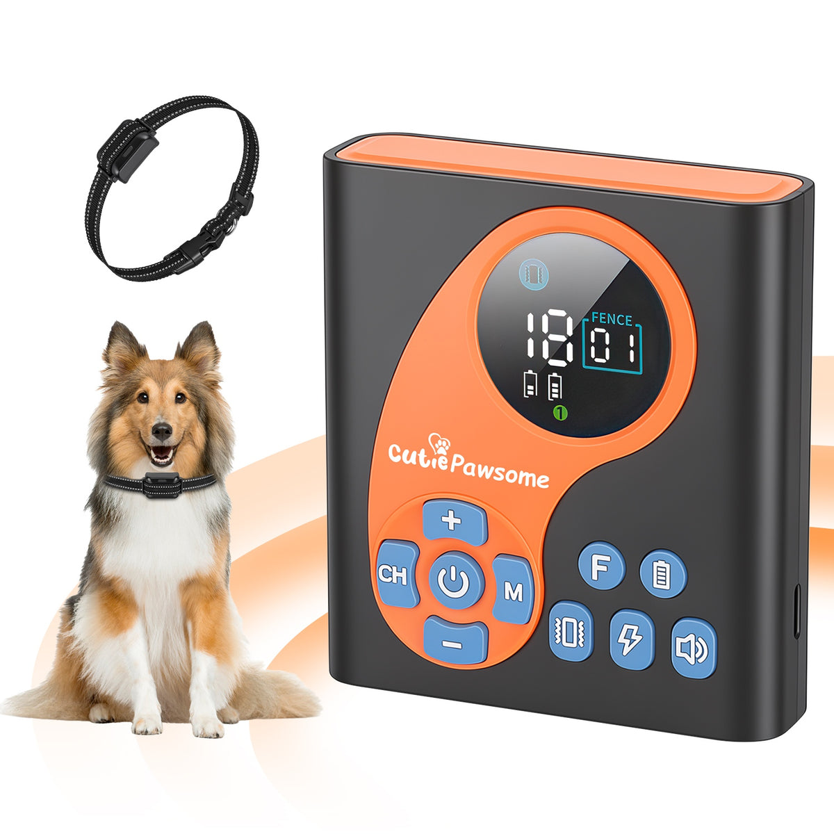 2 In 1 Wireless Dog Fence System With Training Collar Invisible Dog Fence IP68 Waterproof With 722FT Adjustable Range Be