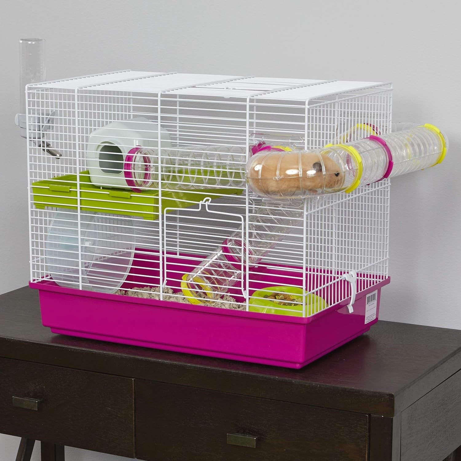 Laura Small Hamster Cage | Fun & Interactive Cage Measures 18.11L X 11.61W X 14.8H & Includes All Accessories - BIG FRENCHIES