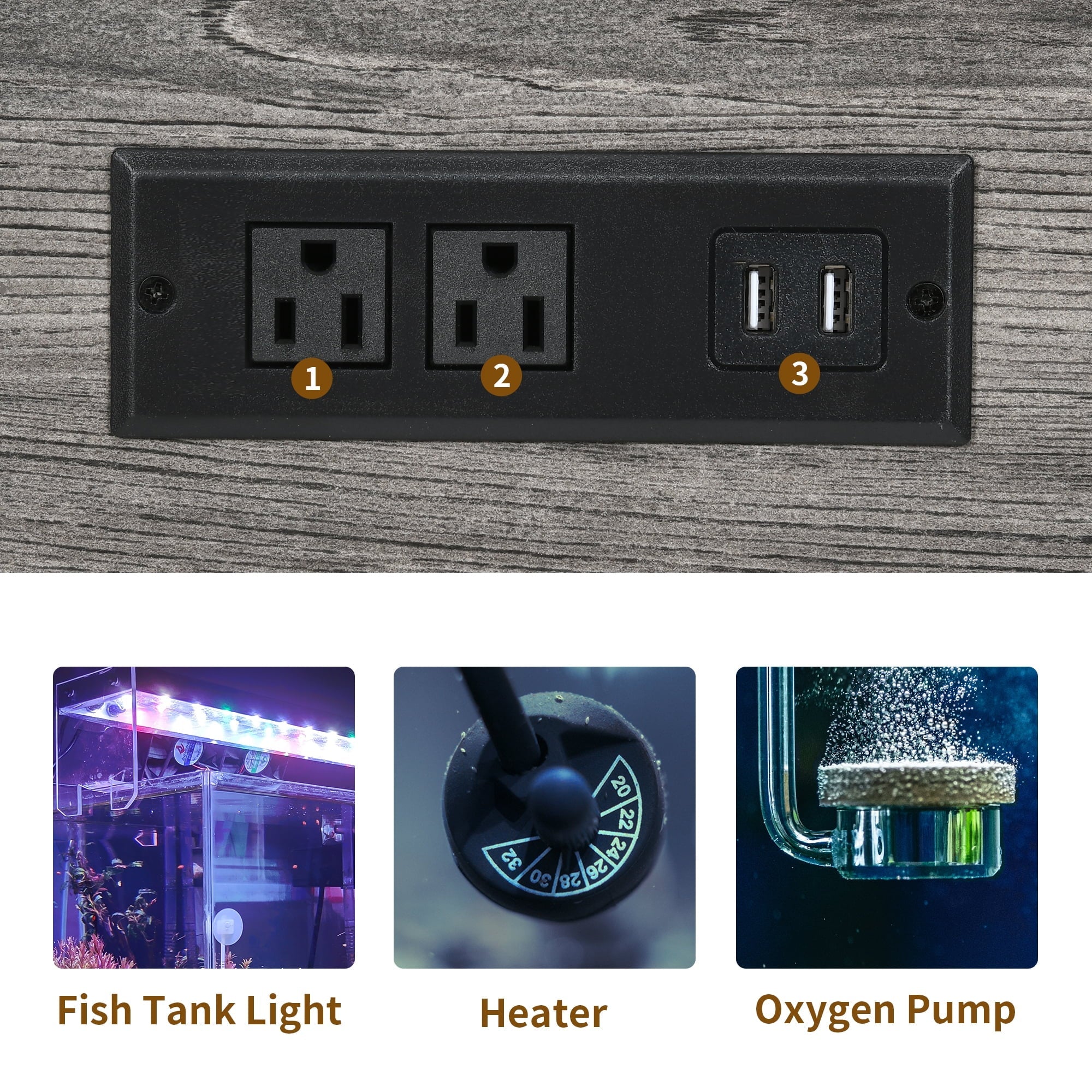 40-50 gallons Fish Tank Stand with Power Outlets - BIG FRENCHIES