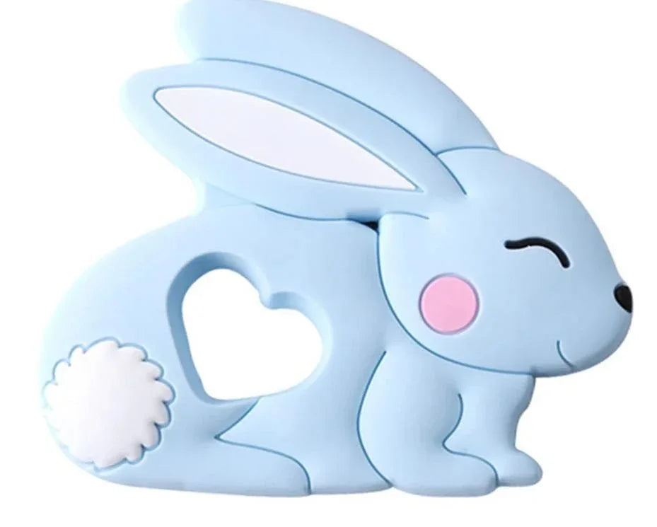 Baby Teether Silicone Rabbit Food Grade Bunny Teether Nursing Teething Accessories Silicone Animal Teether For Kids and Baby - BIG FRENCHIES