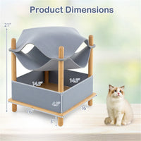 2-Tier Cat Condo with Hammock