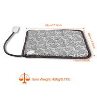 1Pc Pet Heating Pad Dog Cat Electric Heating Mat Waterproof Adjustable Warming Blanket With Chew Resistant Steel Cord Ca
