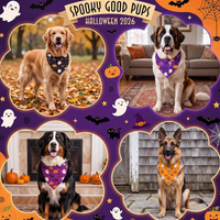 50 Pcs Halloween Dog Bandanas Bulk For Charm Large Pets 31.5 X 21.7 X21.7 In Pumpkin Ghost Soft Triangle Bibs For Dog Lo
