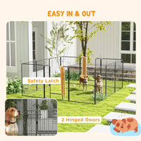 Dog Pen with Gate, 12 Panels Puppy Playpen, Dog Fence, 39"H