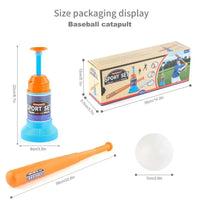 Children's Baseball Launcher Toy Set Baseball Tees Include 3 Balls Launcher Outdoor Sports Automatic Ball Toys Gifts for Toddler - # BOT&G521510002 - BIG FRENCHIES