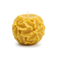 Holly Leaf & Berry Beeswax Candle - BIG FRENCHIES