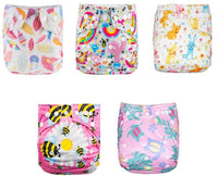Modern Luxury Printed Baby Nappy 5pcs/Lot Washable Diapers Good Quality Pocket Diaper For Kids - BIG FRENCHIES