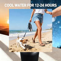 32 Oz Insulated Dog Water Bottle With 2 Bowls, Portable Pet Hydration For Travel