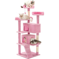 Made4Pets 56-inch Multi-Tier Cat Tree, Indoor Cat Cat Bed, Scratching Post, Toy, Activity Center, Playhouse, Kitten