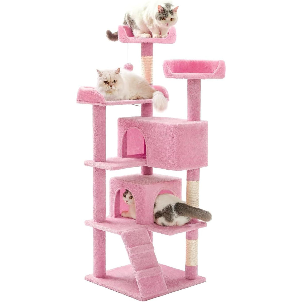 Made4Pets 56-inch Multi-Tier Cat Tree, Indoor Cat Cat Bed, Scratching Post, Toy, Activity Center, Playhouse, Kitten