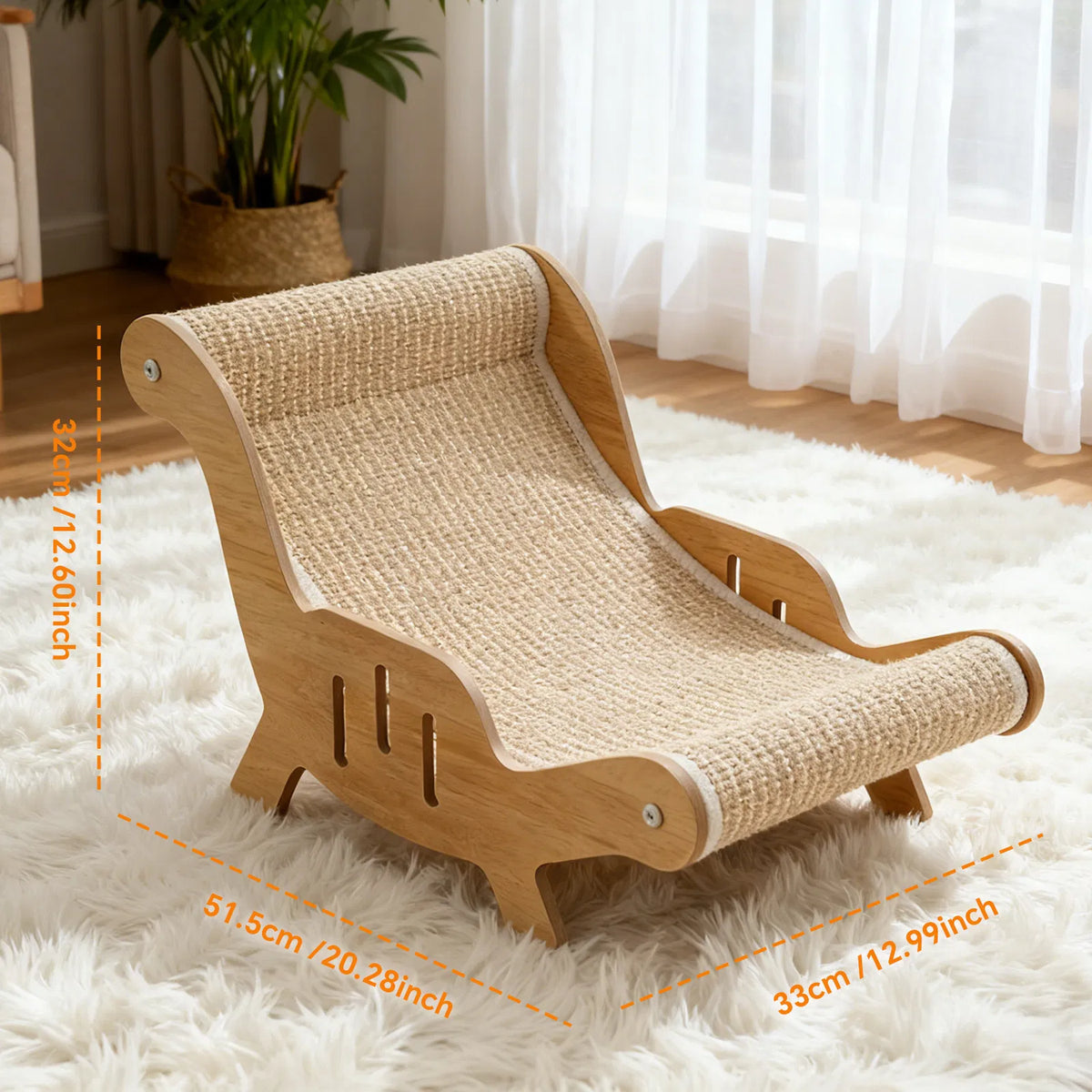 C-type all inclusive sisal cat lounge chair - integrated aesthetic, a natural decompression and relaxation place for cat