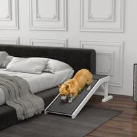 PawHut Pet Ramp For Dogs & Cats With Non-Slip Carpet, White