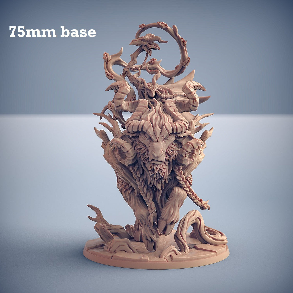 Faenarion the Luxuriant (Forest Spirit Beast, With or Without Mounted Druid)-3D Printed Miniatures-BIG FRENCHIES-All Systems Go Games