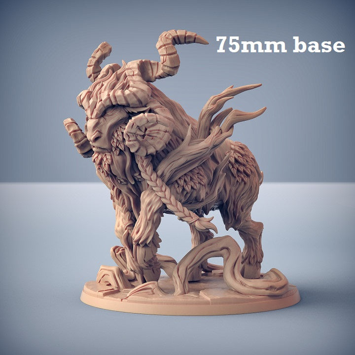 Faenarion the Luxuriant (Forest Spirit Beast, With or Without Mounted Druid)-3D Printed Miniatures-BIG FRENCHIES-All Systems Go Games