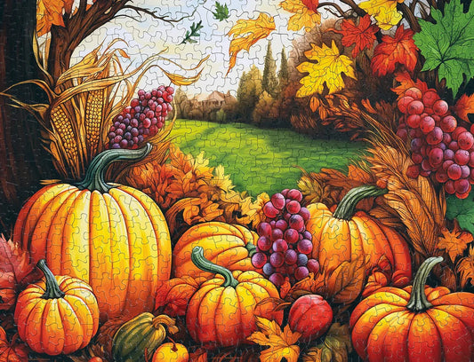 Fall Harvest 500 Piece Jigsaw Puzzle | Springbok Puzzles - BIG FRENCHIES