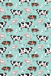 Soft & Stretchy Zipper Footie - Farm Friends