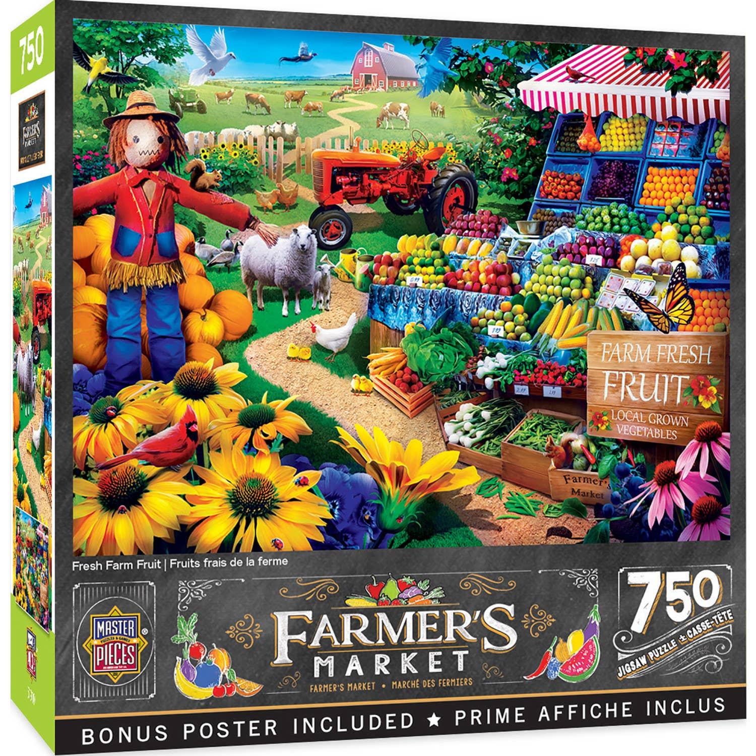 Farmer's Market - Fresh Farm Fruit 750 Piece Puzzle by MasterPieces - BIG FRENCHIES