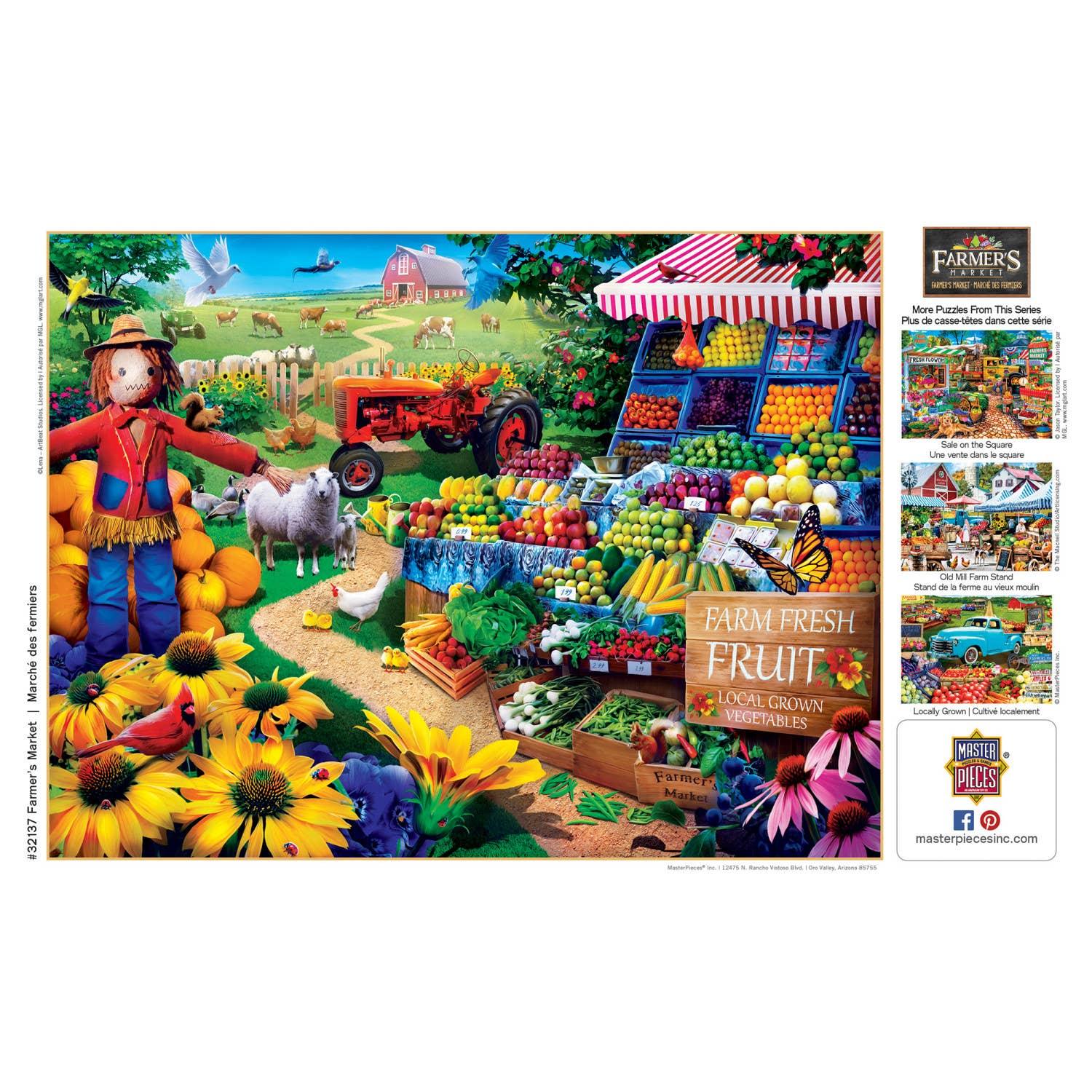 Farmer's Market - Fresh Farm Fruit 750 Piece Puzzle by MasterPieces - BIG FRENCHIES