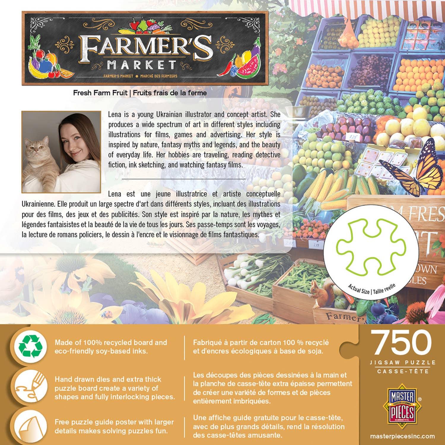 Farmer's Market - Fresh Farm Fruit 750 Piece Puzzle by MasterPieces - BIG FRENCHIES