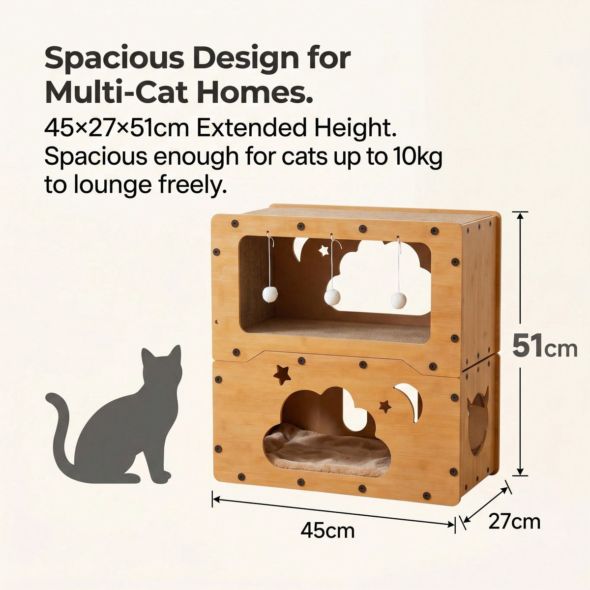 2 Styles Double Layer Cat Scratcher House Multifunctional Corrugated Paper Cat Nest Villa Large Space Cat Cave Bed With 
