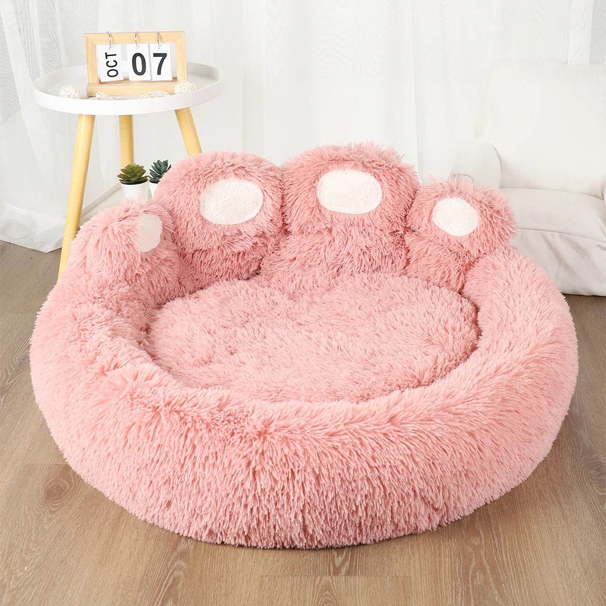 Big Paw Plush Pet Sofa Bed – Washable Dog & Cat Bed with Calming Raised Edges (Small to XL) - BIG FRENCHIES