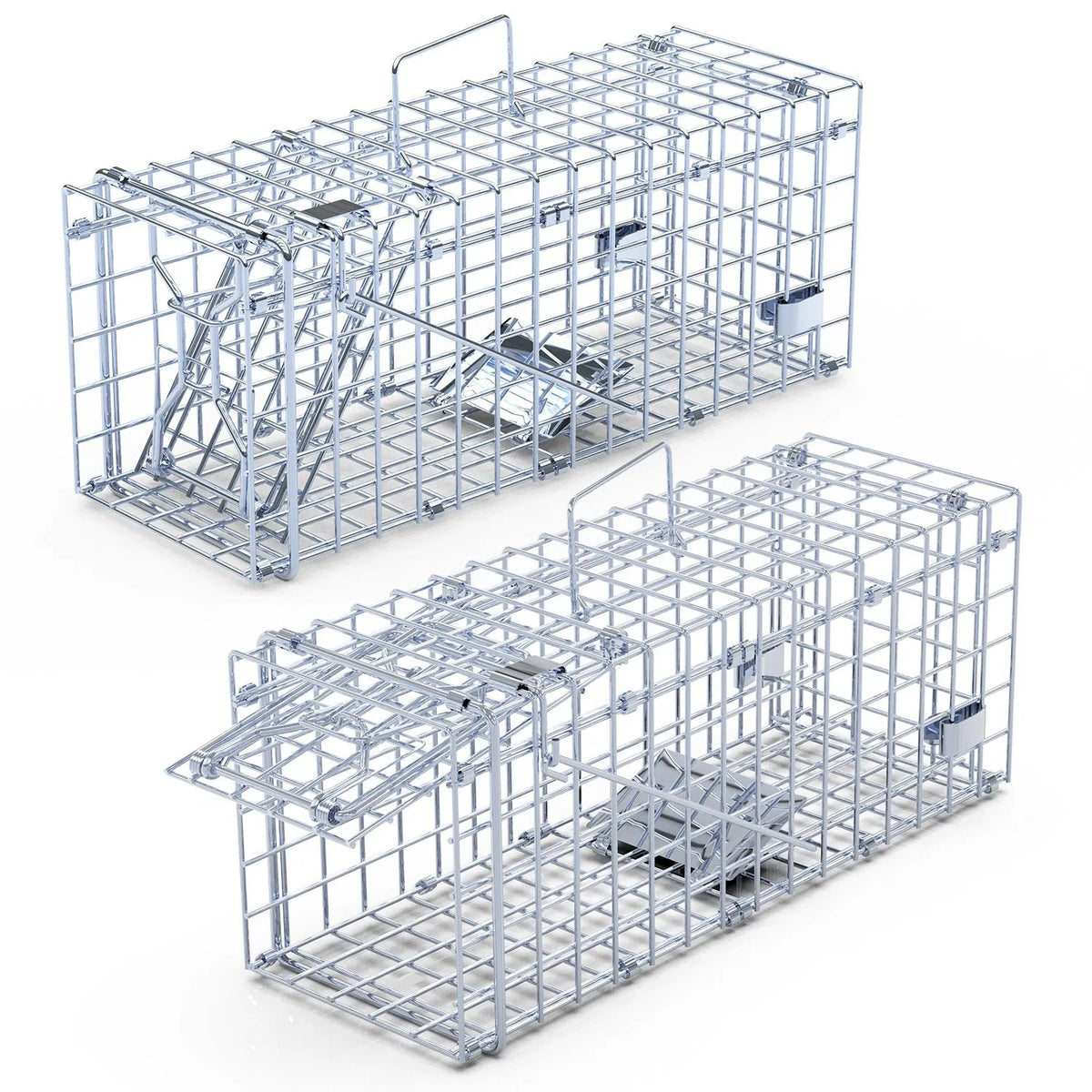 2-Pack Humane Mouse Traps – Instant-Lock One-Way Door, 2 mm Galvanized Metal, Safe for Kids & Pets, Indoor/Outdoor Reusa