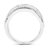 0.25 Carat Genuine White Diamond .925 Sterling Silver Ring