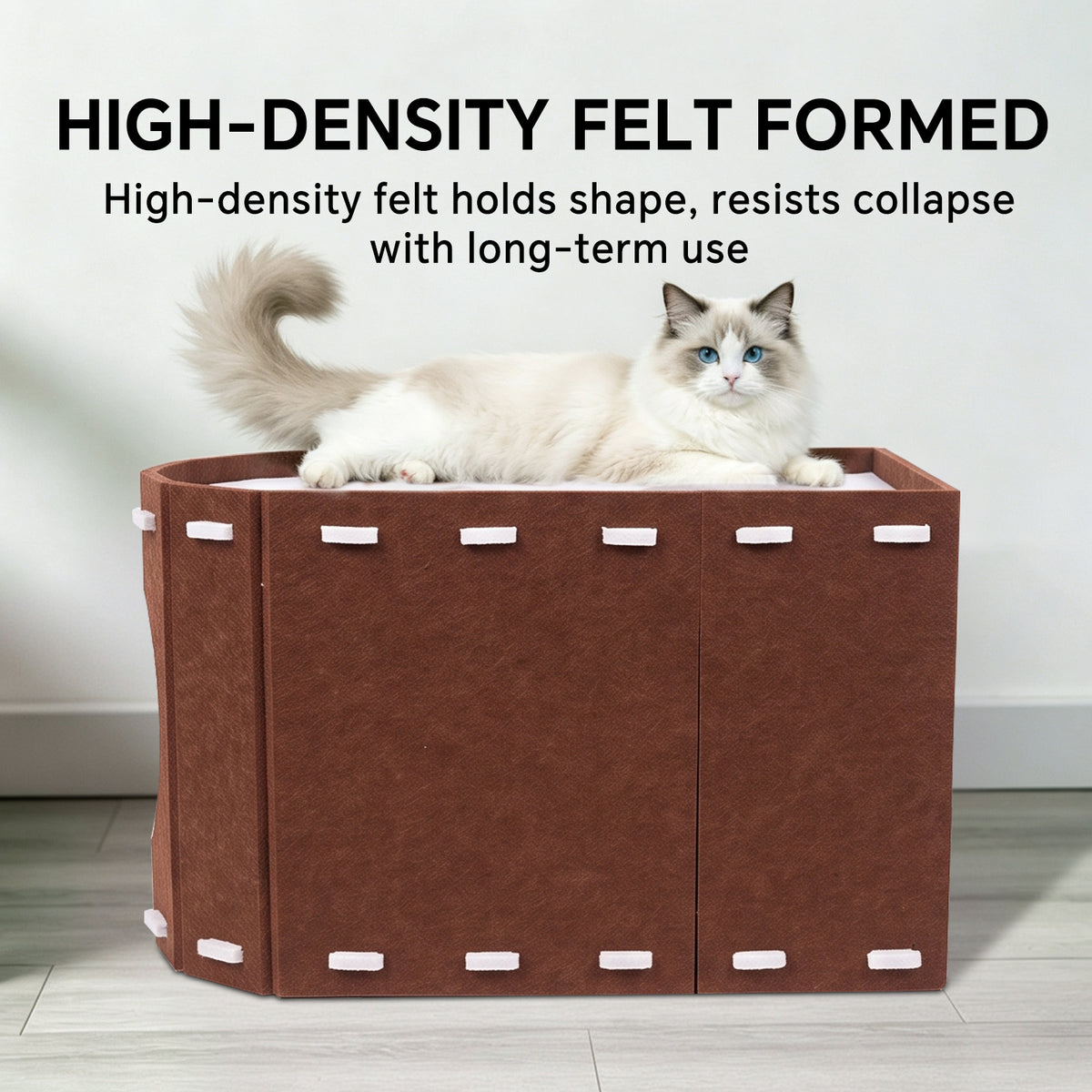 X-shaped Cat Bed - Dark Brown And Light Brown Colors