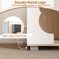 Multipurpose Wooden Cat House Nightstand, Sturdy Metal Base Anti-Slip Pet Furniture