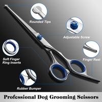 Professional 4 In 1 Dog Cat Grooming Scissors Kit With Safety Round Tips,Sharp