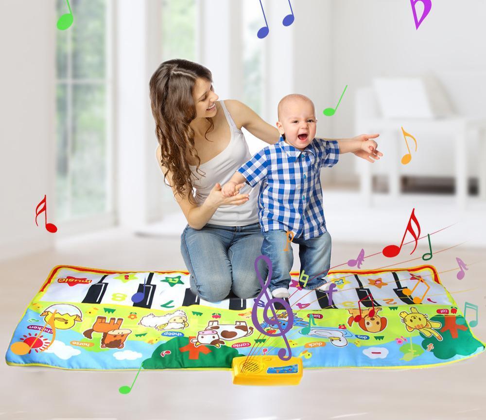 Big Musical Mat Carpet Touch Play Piano with 8 Animals Sound Music Instrument Baby Play Mat Rug Educational Toys For Kids - BIG FRENCHIES