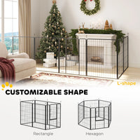 Heavy Duty Dog Playpen with Door for Large Dogs, 6 Panels, 39"H