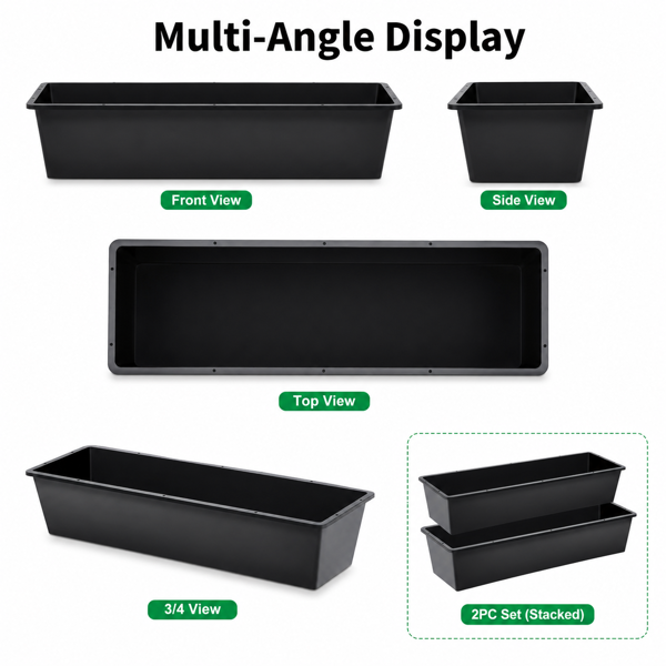 4-piece Dual-purpose Plastic Livestock Feed Trough Suitable For Daily Feeding Of Horses, Goats, Pigs And Other Animals W