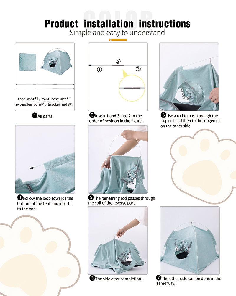 Comfy Calming Pet Tent Bed for Small Dogs and Cats - BIG FRENCHIES