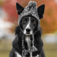 Autumn Winter Warm Knitted Pet Hats With Fluffy Ball - BIG FRENCHIES