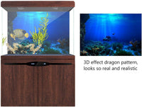 Aquarium Poster, Effect Underwater Background Sticker Thicken PVC Adhesive Static Cling Backdrop Fish Decorative Paper(61×30Cm) - BIG FRENCHIES