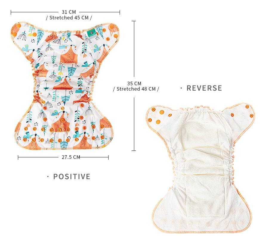 Baby Cloth Diaper Reusable Heavy Wetter Hybrid Waterproof Bamboo Washable Baby Nappy Diapers For Girls and Boys Baby - BIG FRENCHIES
