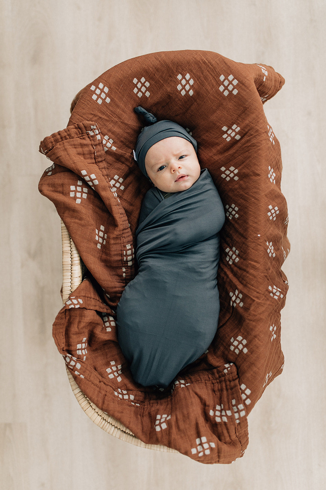 Charcoal Bamboo Newborn Knot Hat - BIG FRENCHIES