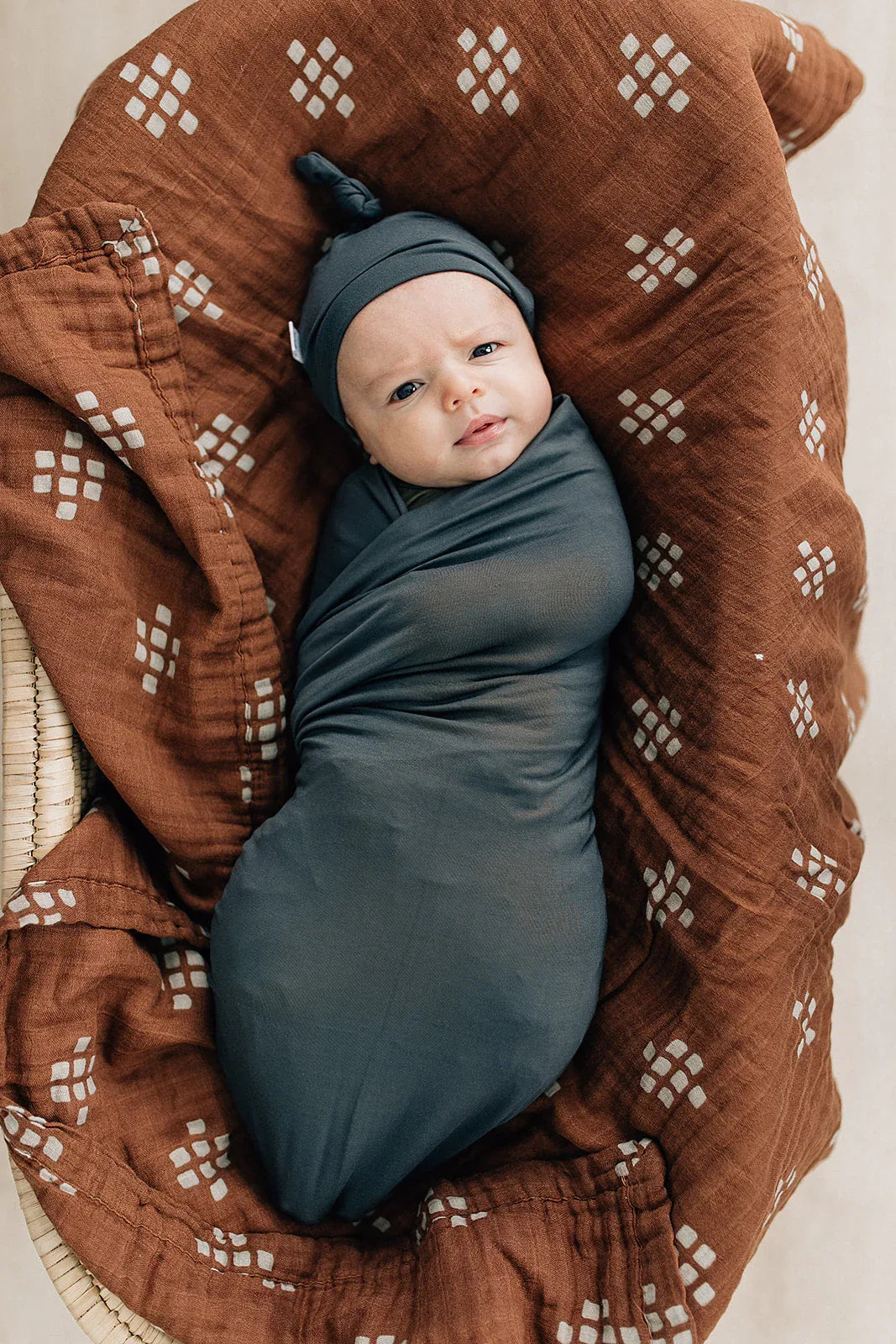 Charcoal Bamboo Stretch Swaddle - BIG FRENCHIES